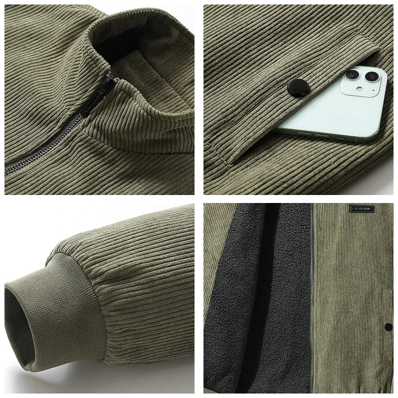 Veste Doublure Polaire Fermeture Zippée Pour Homme