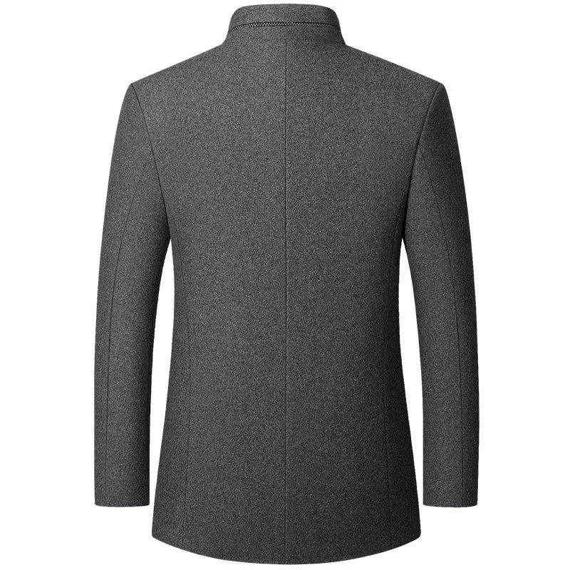 Homme Manteau Col Officier