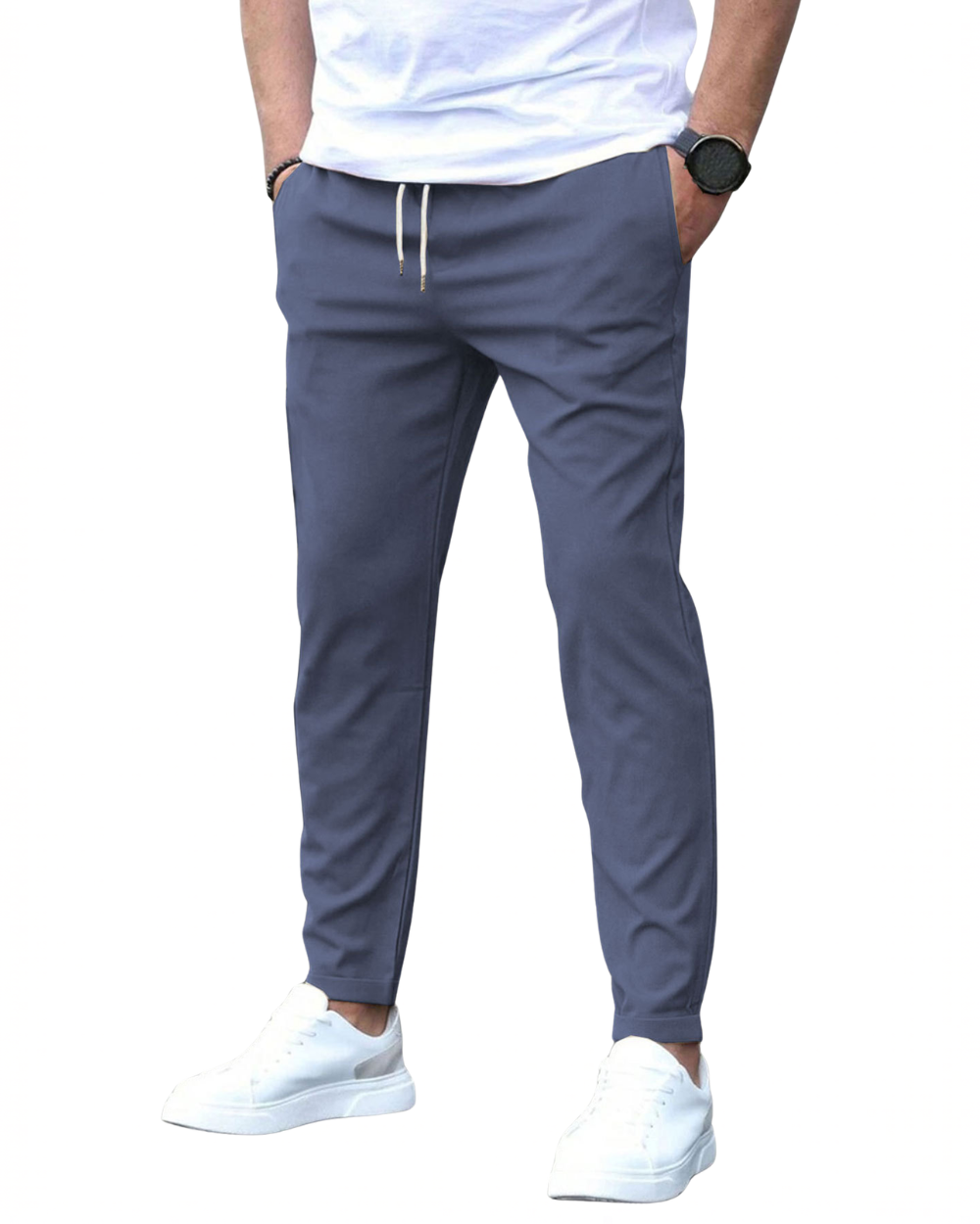 Pantalon Matière Stretch Coupe Ajustée 2 Pour Homme