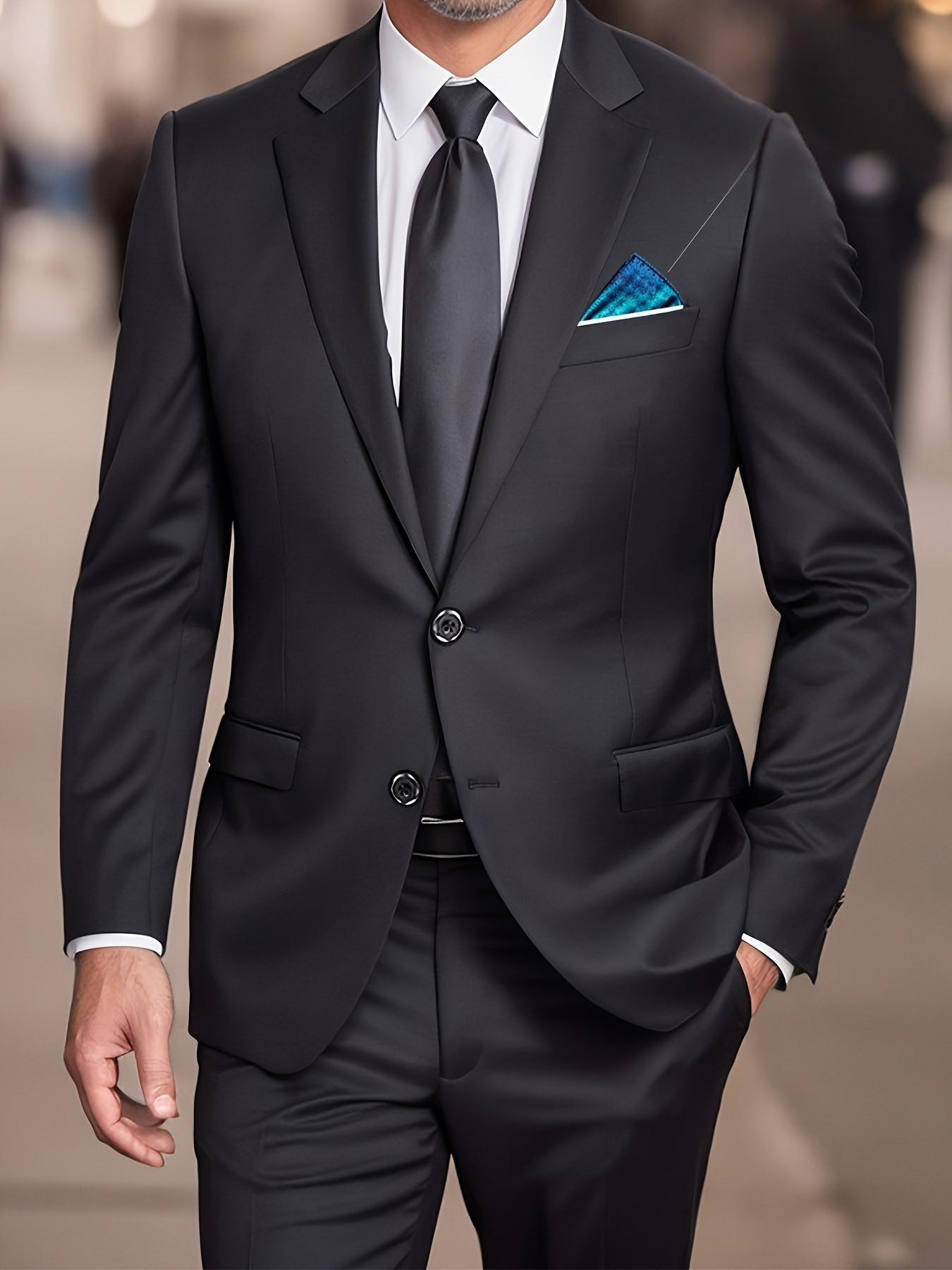 Costume 2 Pièces Coupe Droite Pour Homme
