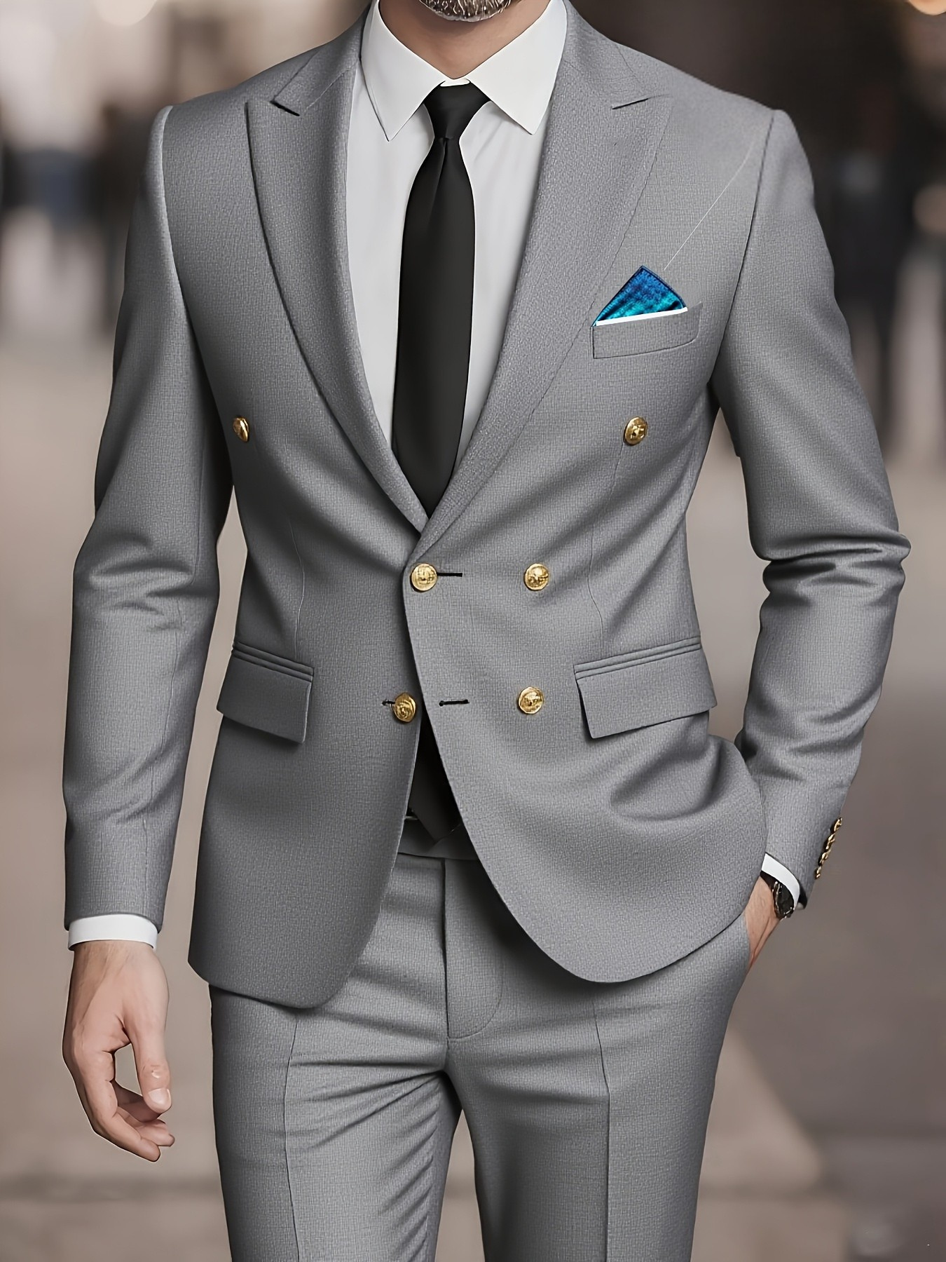 Costume 2 Pièces Coupe Droite Pour Homme