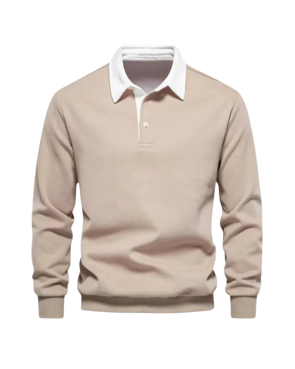 Pull Maille Côtelée Col Polo Pour Homme