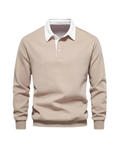 Pull Maille Côtelée Col Polo Pour Homme
