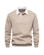Pull Maille Côtelée Col Polo Pour Homme