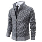 Homme Cardigan Zippé Texturé