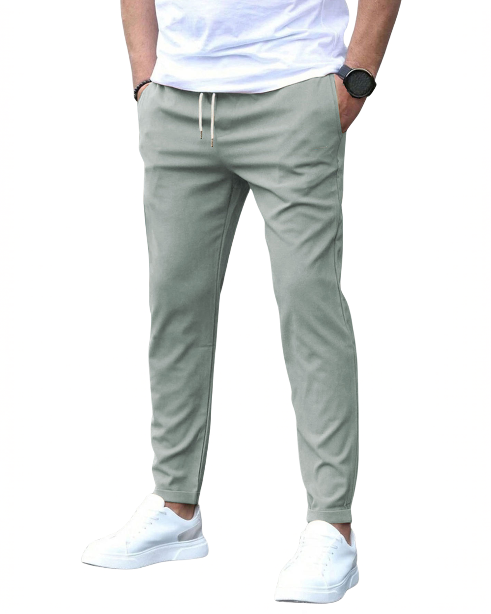 Pantalon Matière Stretch Coupe Ajustée 2 Pour Homme