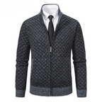Homme Cardigan Zippé Texturé