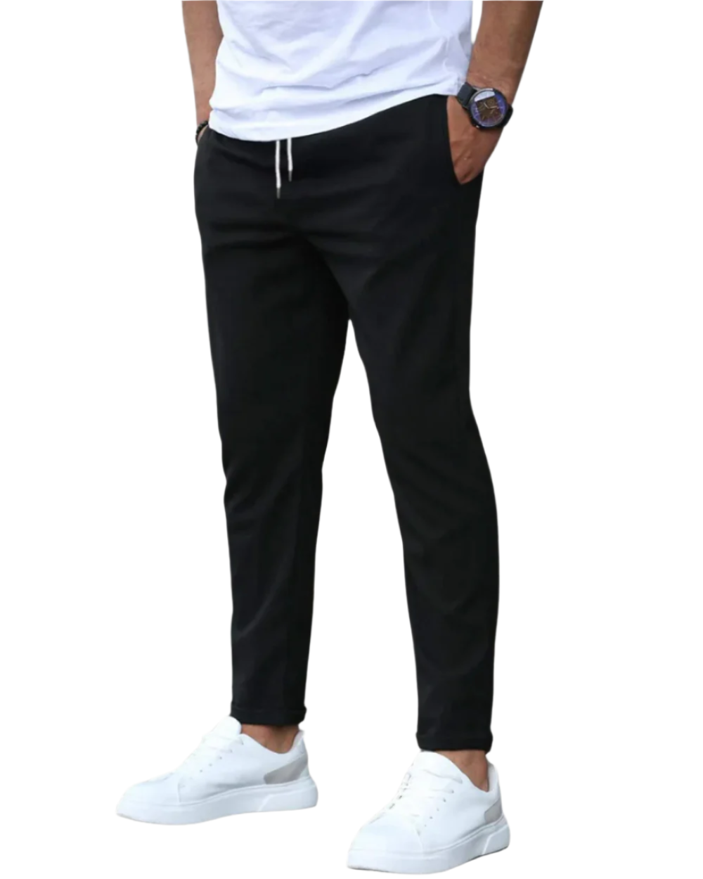 Pantalon Matière Stretch Coupe Ajustée 2 Pour Homme