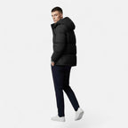 Veste Matelassée À Capuche Zip Intégral Manches Longues Pour Homme