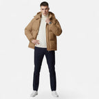 Veste Matelassée À Capuche Zip Intégral Manches Longues Pour Homme