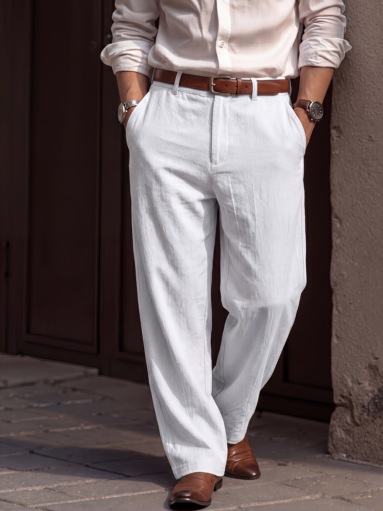 Pantalon Aspect Lin 2 Pour Homme