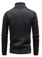 Pull Matière Stretch Col Cranté Pour Homme