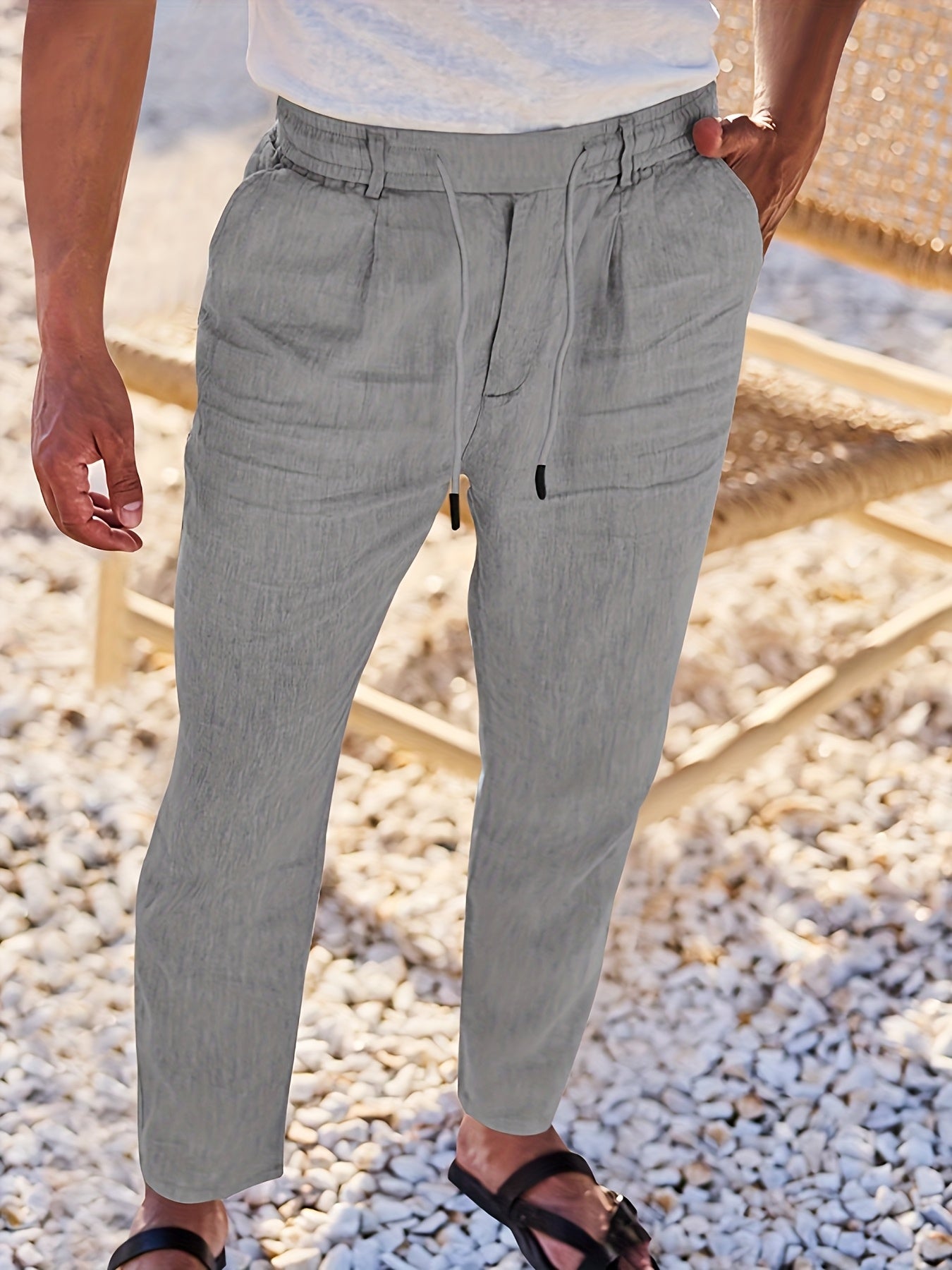 Pantalon Matière Stretch Coupe Droite Pour Homme
