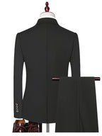 Costume 2 Pièces Matière Stretch Col Cranté Pour Homme