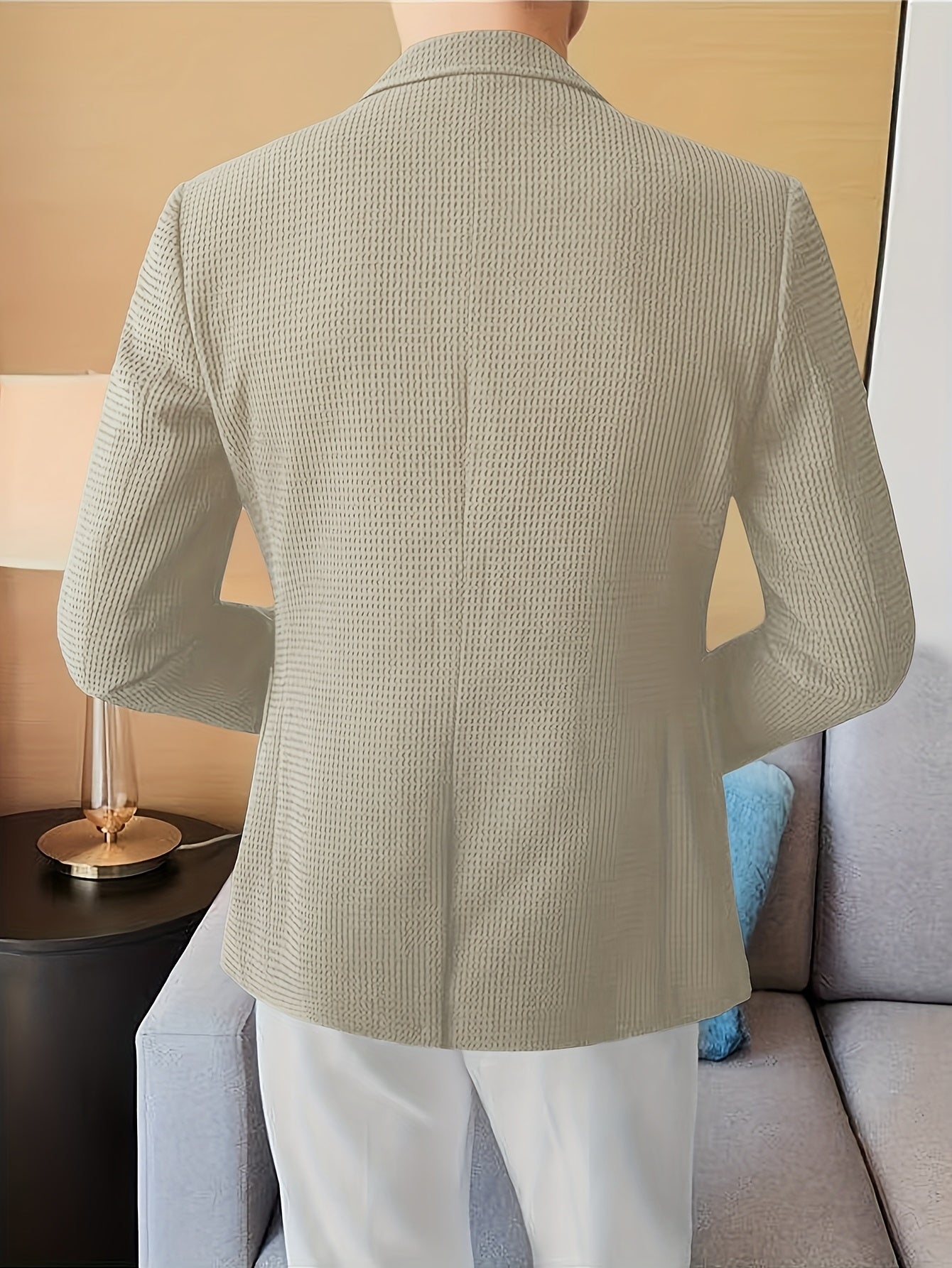 Blazer Maille Gaufrée Pour Homme