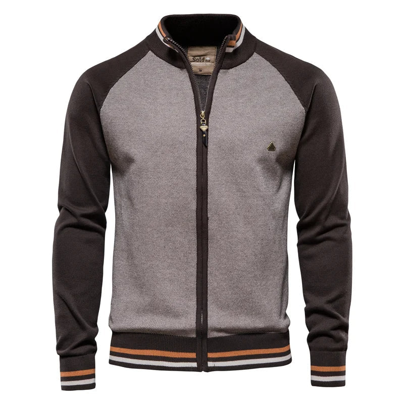Homme Cardigan Coton Zippé