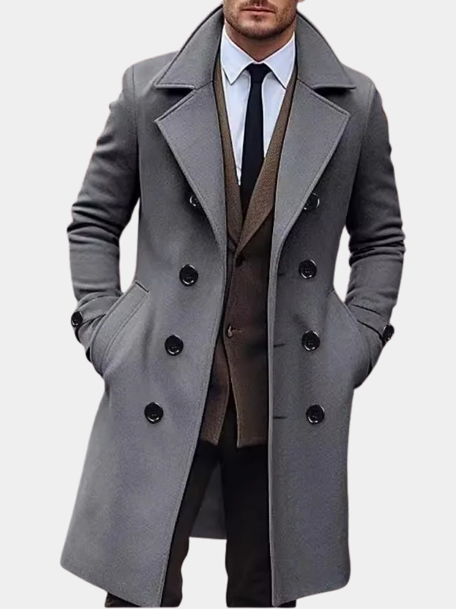 Homme Manteau Croisé Lainage