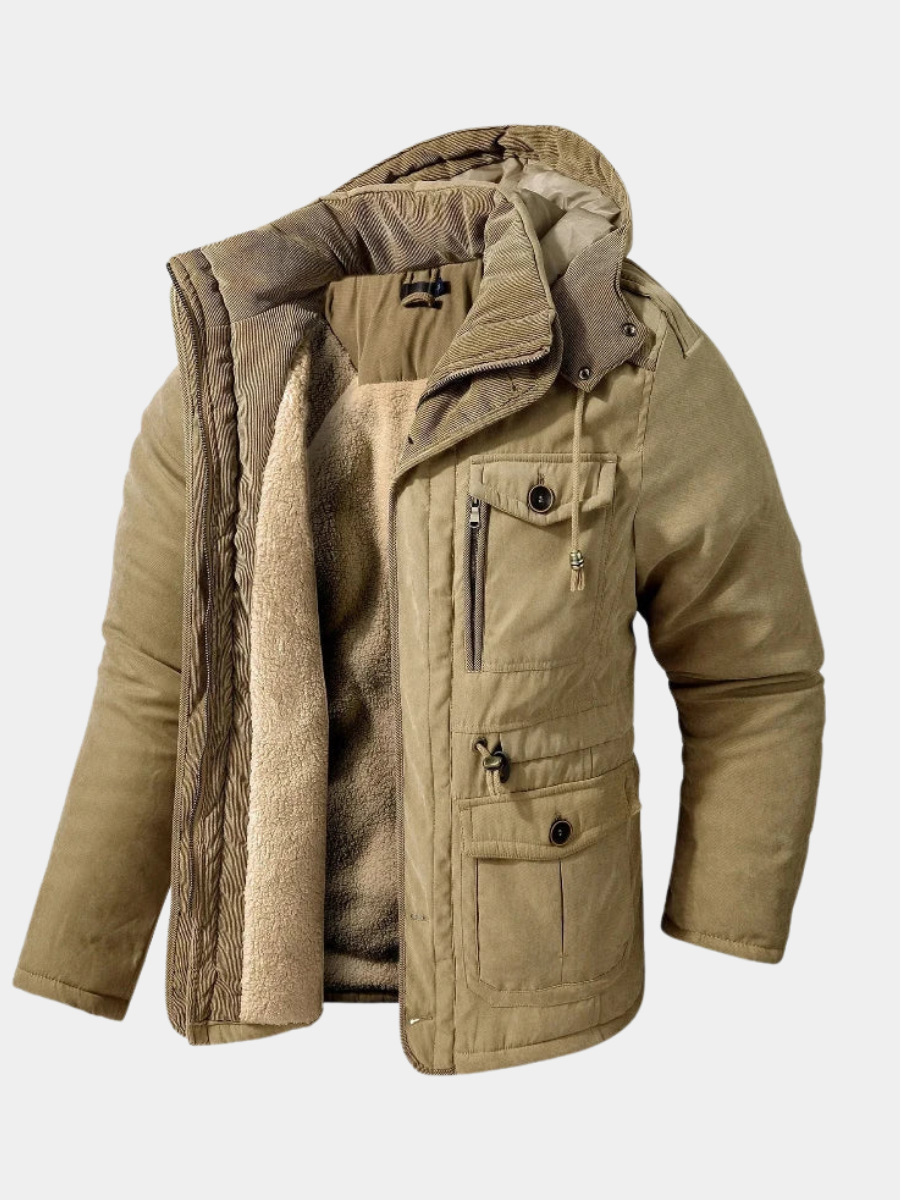 Veste Matelassé Fermeture Boutonnée Pour Homme