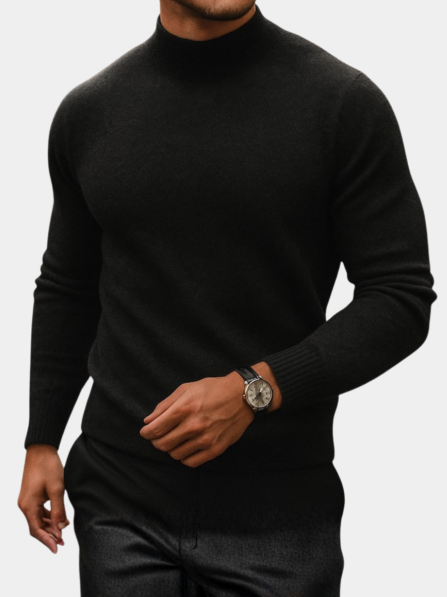 Homme Pull Col Montant
