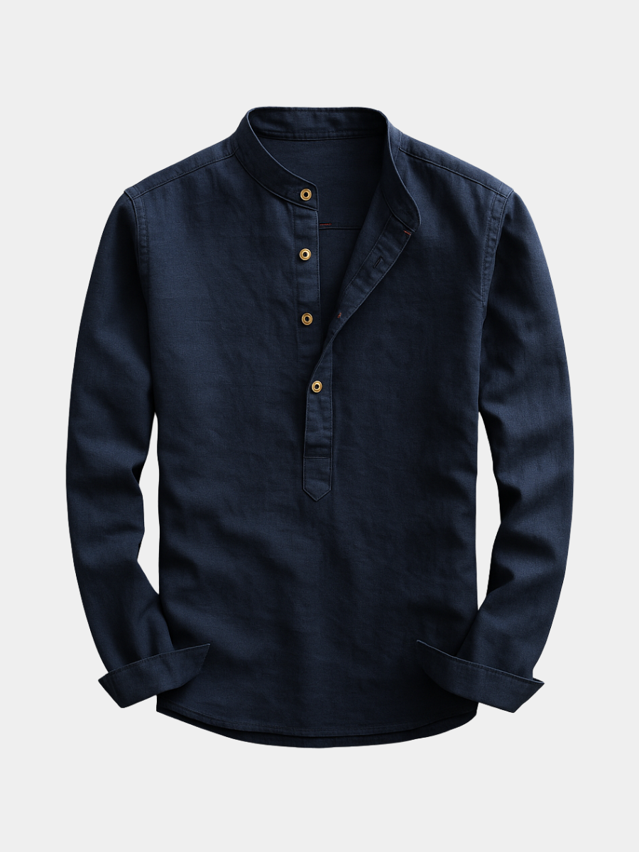 Homme Chemise Col Mao