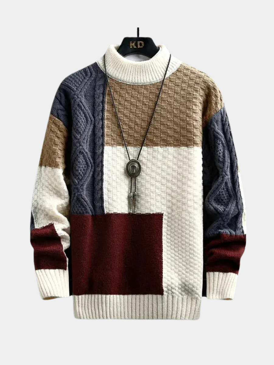 Homme Pull Maille Texturée