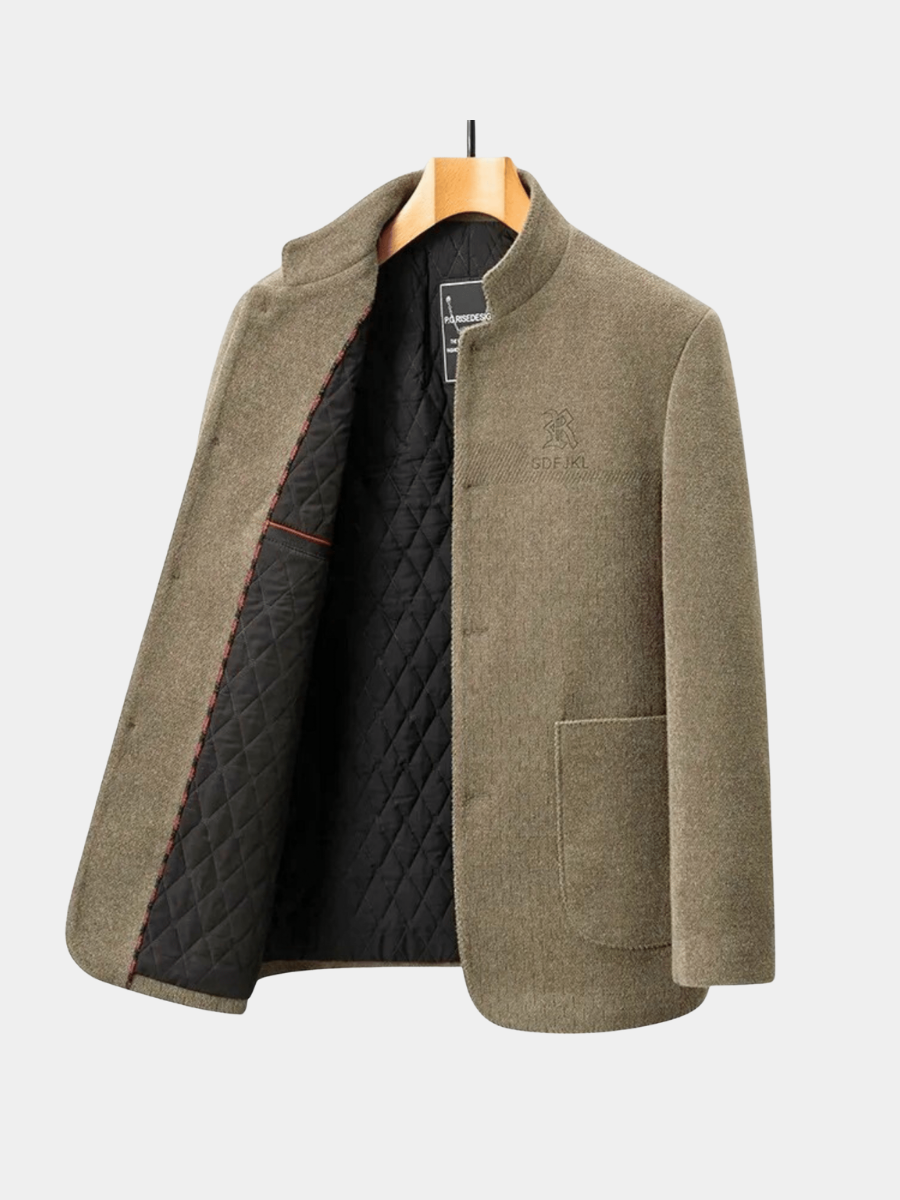 Veste Aspect Lainage Matelassé Pour Homme