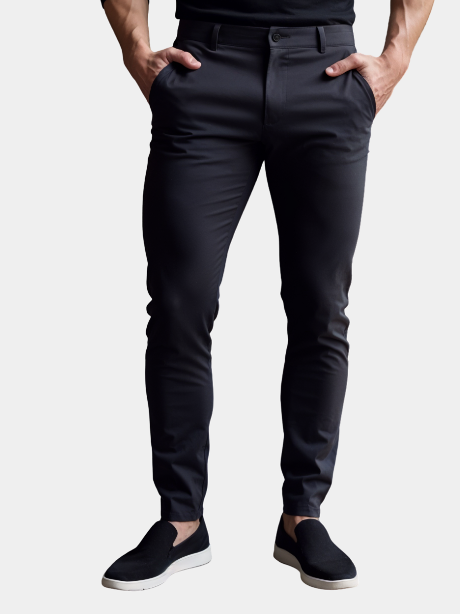 Pantalon Matière Stretch Coupe Ajustée Pour Homme