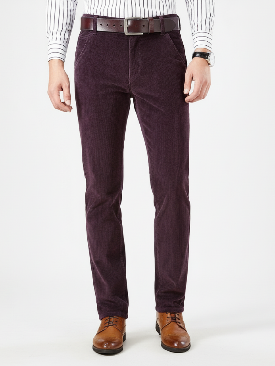 Homme Pantalon Velours Côtelé
