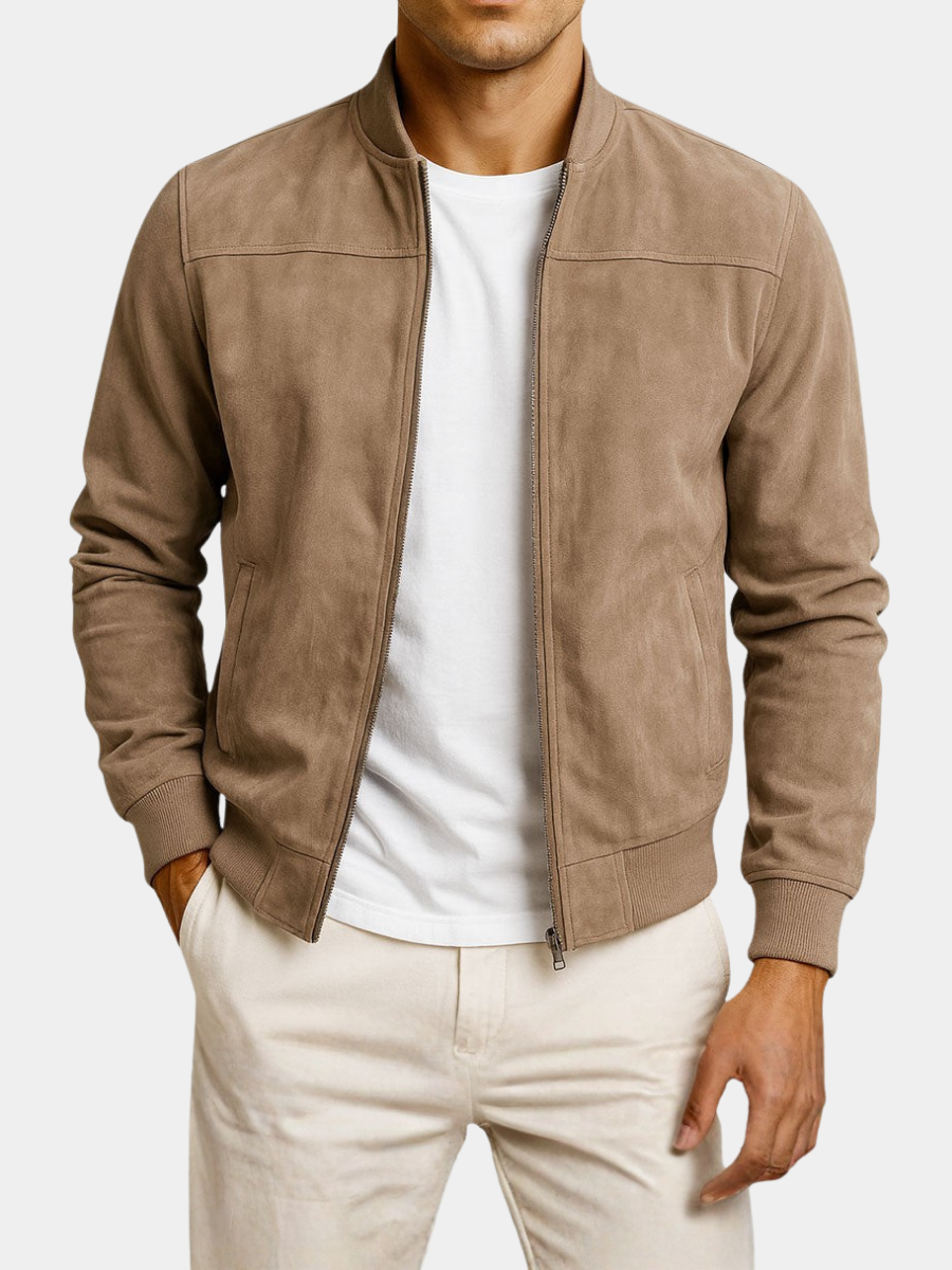 Veste Aspect Daim Pour Homme