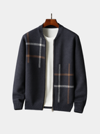 Veste Maille Côtelée Coupe Tailleur Pour Homme
