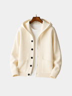 Homme Cardigan Maille Capuche