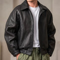 Veste Aspect Cuir Zippée Empiècements Coupe Structurée Pour Homme