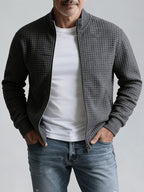 Veste Maille Gaufrée Coupe Droite Pour Homme