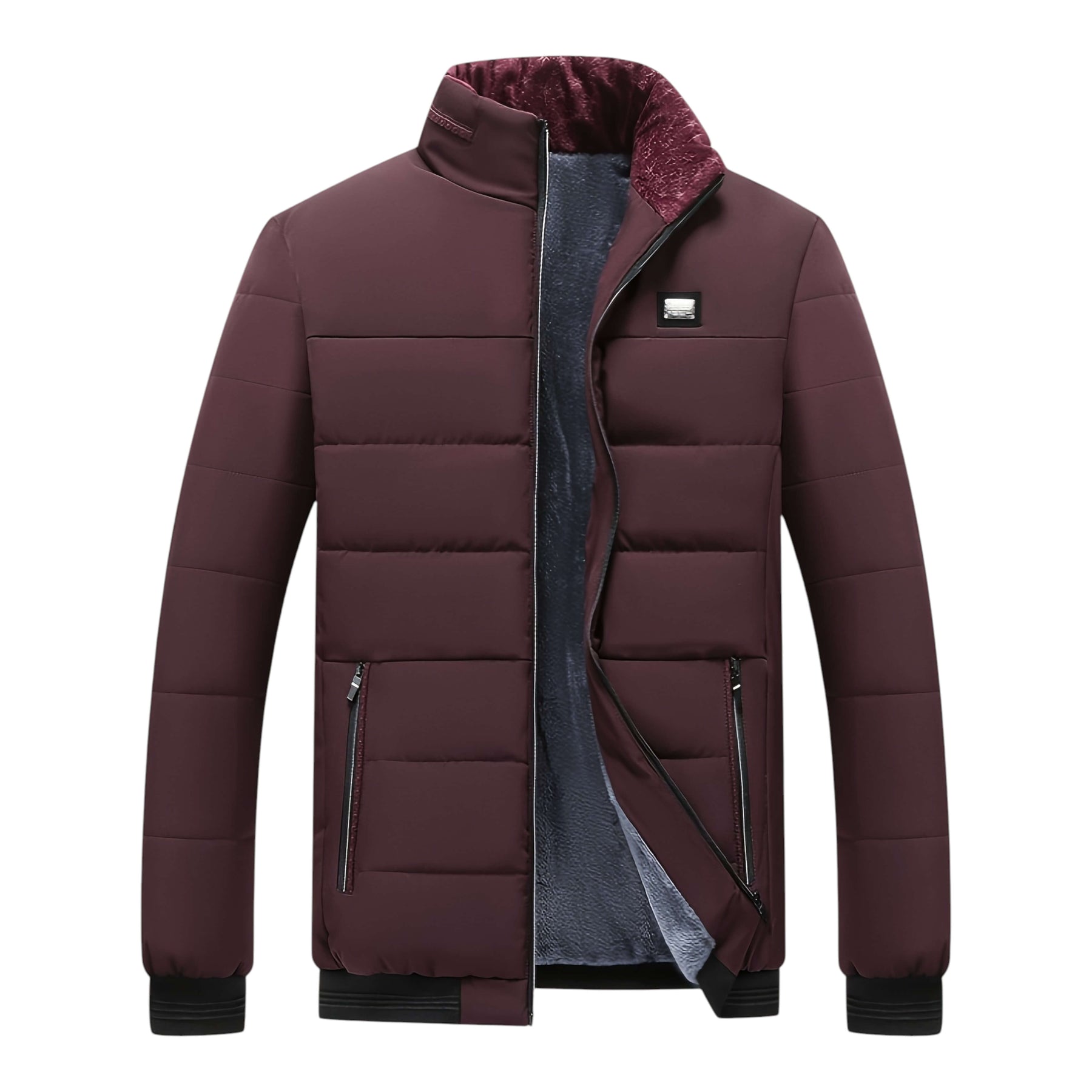 Veste Maille Côtelée Fermeture Zippée Pour Homme