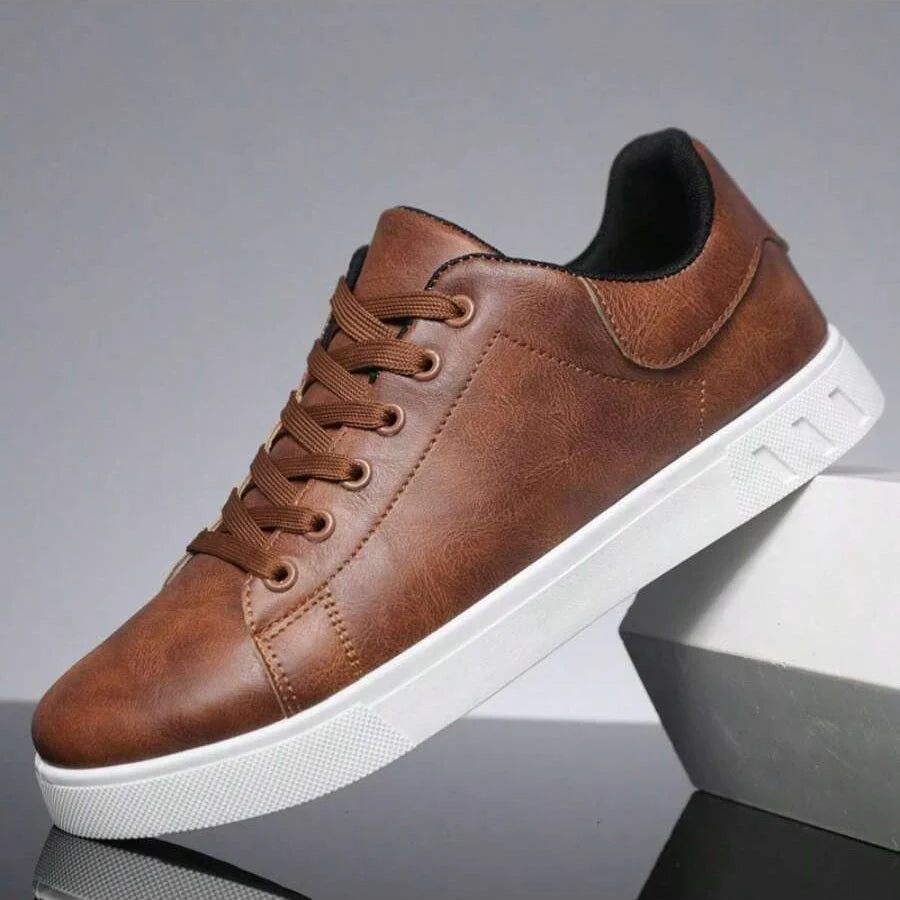 Baskets À Lacets Basses Semelle Épaisse Détails Contrastés Pour Homme