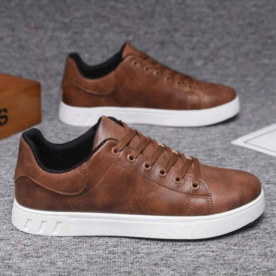 Baskets À Lacets Basses Semelle Épaisse Détails Contrastés Pour Homme