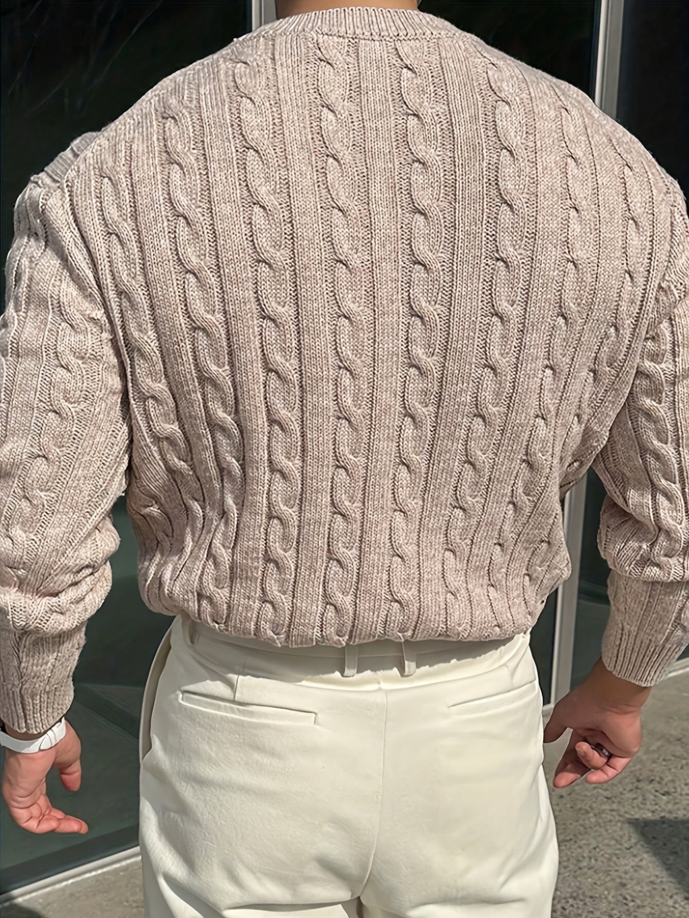 Pull Maille Douce Col Rond Pour Homme