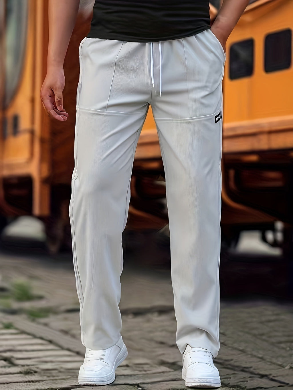 Homme Pantalon Coupe Droite