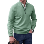 Homme Pull Maille Zippé