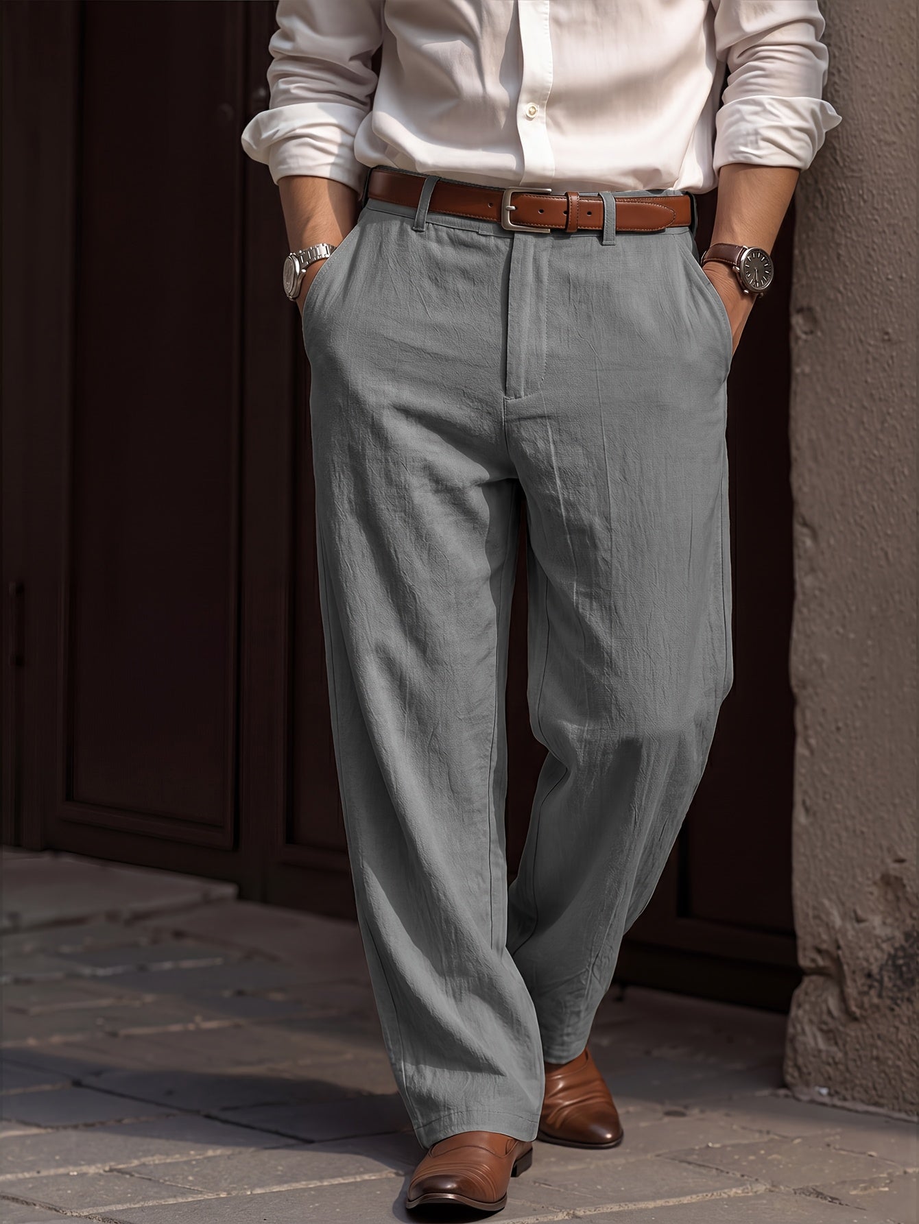 Pantalon Aspect Lin 2 Pour Homme