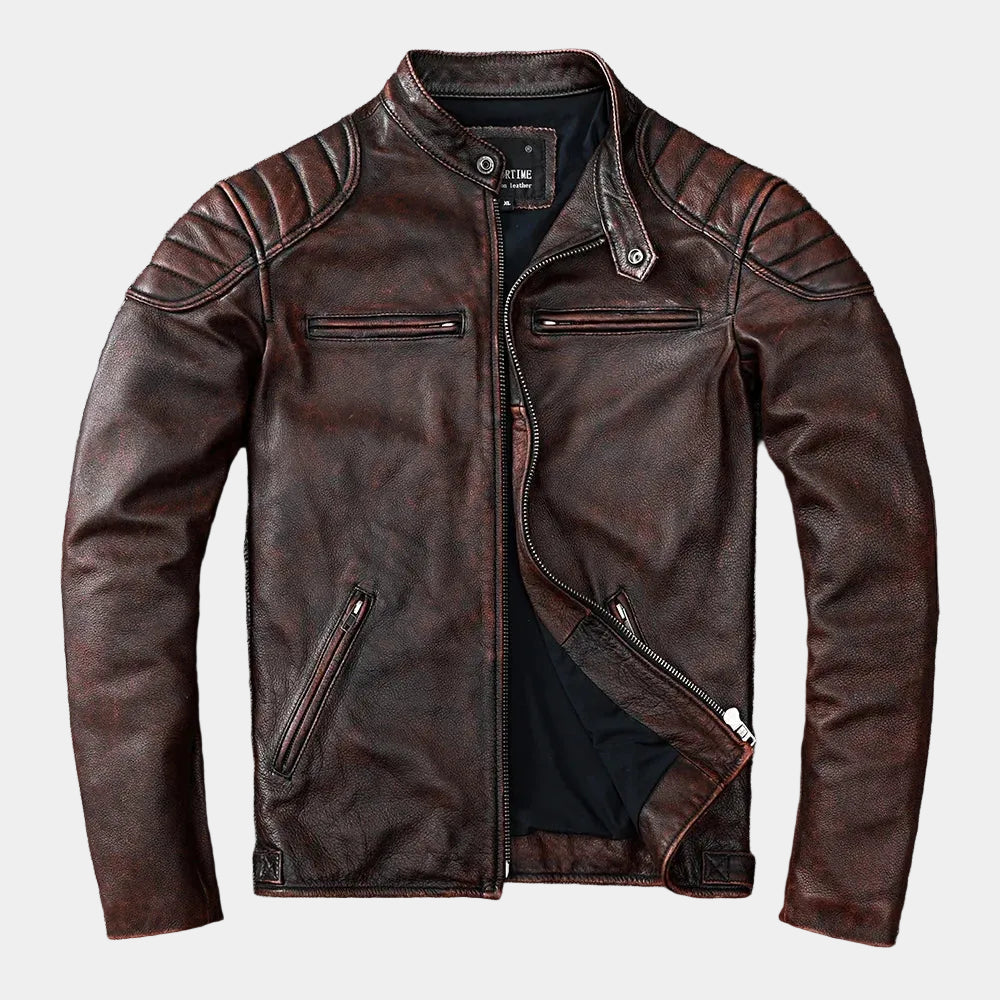 Blouson Col Montant Zippé Poches Pour Homme