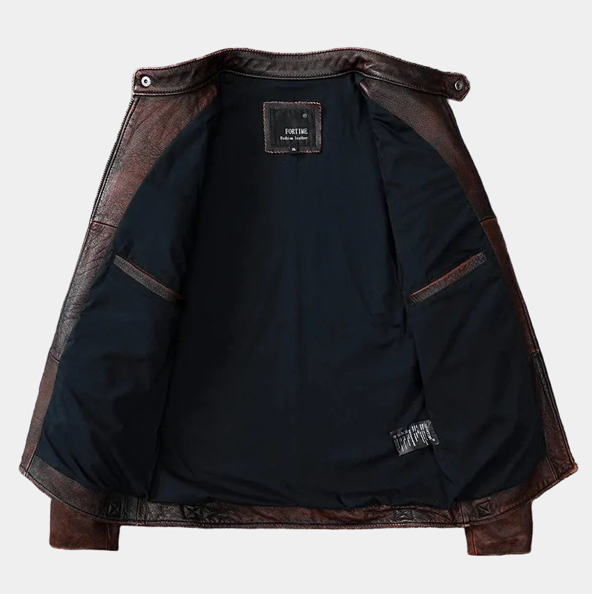 Veste Col Montant Zippée Poches Pour Homme