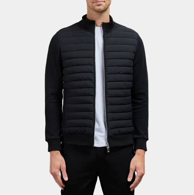 Blouson Matelassé Col Montant Zippé Pour Homme