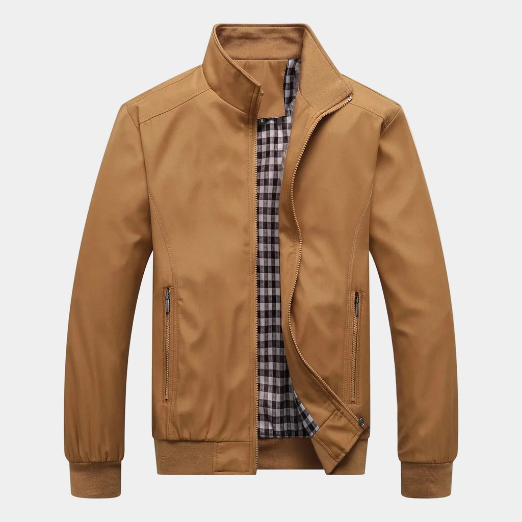 Blouson Zippé Col Montant Manches Longues Pour Homme