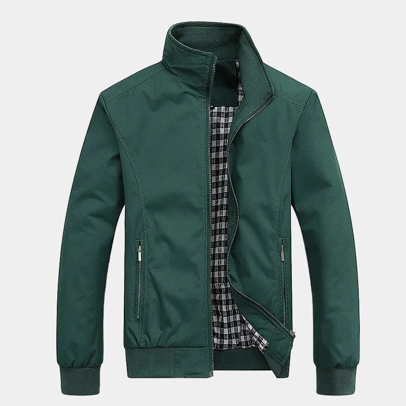 Blouson Zippé Col Montant Manches Longues Pour Homme