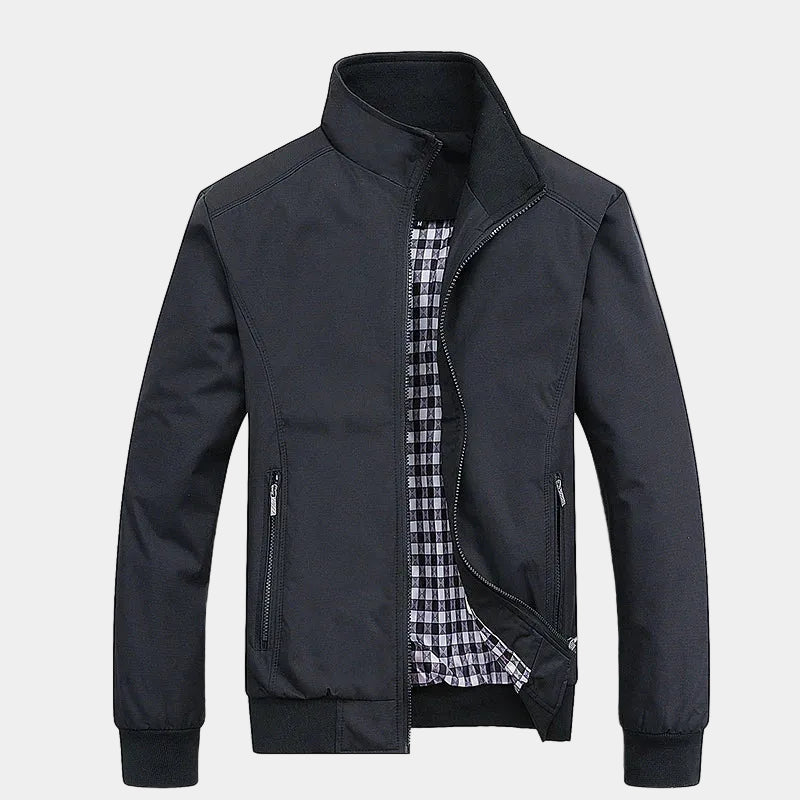 Blouson Zippé Col Montant Manches Longues Pour Homme