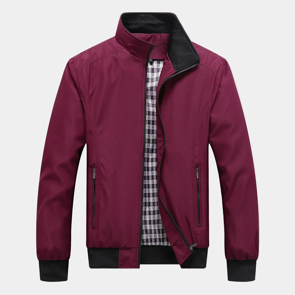 Blouson Zippé Col Montant Manches Longues Pour Homme