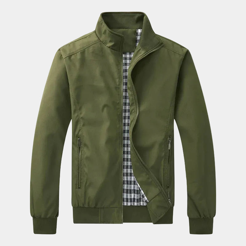 Blouson Zippé Col Montant Manches Longues Pour Homme