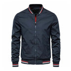 Veste Col Montant Zippée Manches Longues Bords Côtelés Pour Homme