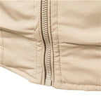 Veste Col Montant Zippée Manches Longues Bords Côtelés Pour Homme